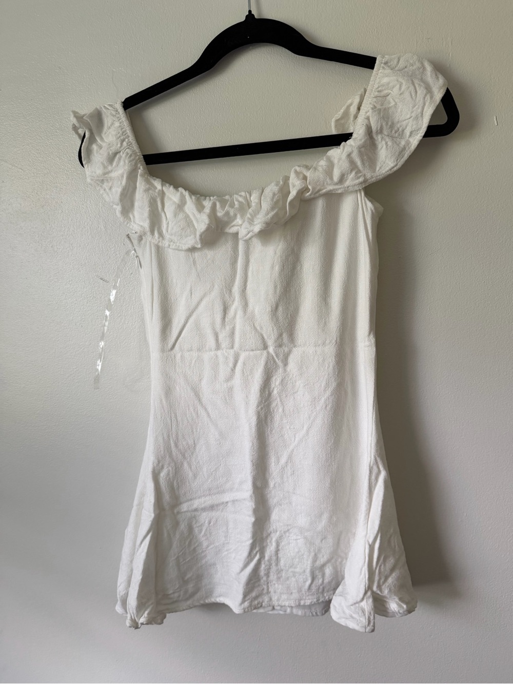 Peppermayo White Ruffle Tie-Front Mini Dress - Picture 5 of 5